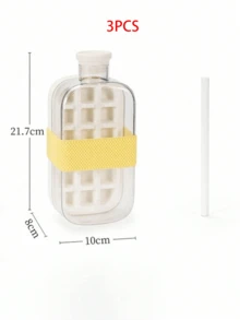 2-In-1 Ice Water Bottle 27oz And 17oz Leak-Proof Reusable Ice Water Bottle With Straw, Freezable, Portable Ice Maker, Zero-Contact Press-Type Ice Mold, Suitable For Home, Outdoor, Office And More - Multicolor - View 15