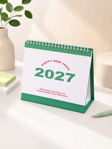 1 Buah Kalender Meja Sederhana 2027, Ornamen Meja Kreatif, Buku Catatan Perencanaan & Pengecekan, Versi Bahasa Inggris, Perlengkapan Belajar dan Kantor untuk Siswa, Kalender Hemat Ruang Meja - Sepotong Tunggal - View 10