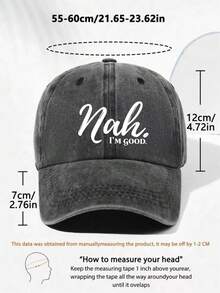 1pc Unisex Distressed Vintage Washable Soft Top Baseball Cap Dad Hat Trucker Hat, Suitable For Daily Wear And Hiking, Trekking, Travel - NAH6 Black - View 3