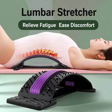 4-Level Adjustable Premium Back Stretcher, For Relieving Lower Back And Waist Pain - With Comfortable EVA Massage Straps - Durable Portable Spinal Decompression Board, Suitable For Column Exercises, Relaxation, Yoga, Fitness, Etc. - 1 Massage Stretcher - View 9