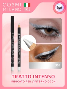 COSMI MILANO Multicolored Kajal Eye Pencil  Made In Italy, Creamy Smooth Texture, High Pigmentation, Suitable For Y2k Contouring Natural And Dramatic Effect, Must-Have Essential Make Up Makeup Unmissable Summer Makeup, Perfect For Parties, Meetings, Beach Travel - ARGENTO 305 - 查看 1