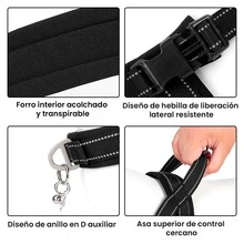 UNA MASCOTA Quick-Install Dog Harness, Reflective Pet Vest, Soft And Breathable Mesh, Suitable For Dogs, Reflective Chest Harness - Brown - View 7