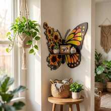 Butterfly Wing Corner Shelf - Wooden Wall-Mounted Floating Shelf, Suitable For Displaying Plants, Crystals And Candles, Bohemian Angel Wing Home Decor Accent, Suitable For Bedroom And Living Room - View 5