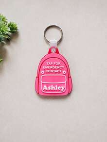 1pc Custom NFC Emergency Contact Keychain, Personalized Kids Medical ID Tag, Backpack Safety Name Tag - Multicolor - View 8