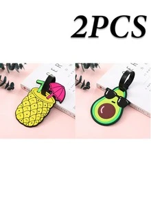 5/4/3/2/1pc Luggage Tags, Cute Airplane Travel Identity Tags With Soft Silicone Strap, Creative Cartoon PVC Material, Waterproof And Durable, Suitable For Women, Fun Personalized Name Tags For Backpacks, Handbags, Suitcases, Passports, Ideal Gift For Travel Enthusiasts, Vibrant Colors And Cute Design - Multicolor - View 29