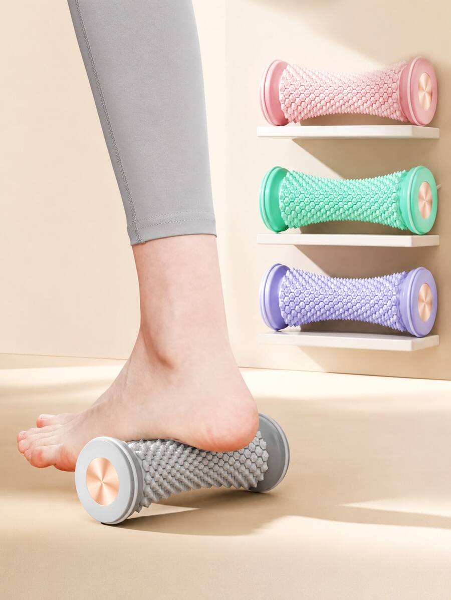 4 Pcs Easy To Roll Foot Fascia Relief Roller - PVC Foot Massager For Muscle Relaxation, Yoga And Arch Support, Ideal For Home Workouts,Father Gift - Random Color - View 1
