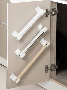 6pcs Wall-Mounted Trash Bag Holder, Adjustable Angle, Suitable For Storing Trash Bags, Umbrellas, Shelves, Wall Racks, Curtain Rods, Rolling Pins, Plastic Wrap, Aluminum Foil, Plastic Storage Boxes, Etc., Suitable For Home, Kitchen, Storage Baskets, Restaurants, Hotels, Etc., Perfect Gift For Mother, Available In 6/4/2/1pc - Multicolor - View 5