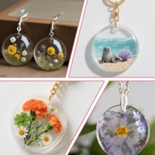 2pcs 12-Cavity Resin Keychain Silicone Mold, 1.33 Inch Flat Round Silicone Mold With Hole, Suitable For Resin Casting, Perfect For Making Earrings, Keychains, Pet Tags, Jewelry Making And Crafts, Jewelry Making Supplies - Round - View 4