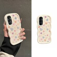 Fashionable And Cute Anti-Pollution Korean Anime Style Niche Casual Cartoon Phone Case, Suitable For 05s/A13 5G/A13/A04s/A14 4G/A14 5G/A15 4G/A15 5G/A24 4G/A25 5G/A54 5G/A55 5G/A16/A16 5G/A36/A56/A26 5G/M23/F23/M13 4G/F13 4G/A34 5G/A35 5G, With Shock-Absorbing, Anti-Slip, Lightweight, Durable, And Anti-Pollution Features. - White - View 2