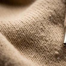 Sweatshirt And Pants Set With Pockets, Winter, Casual, Basic, Unisex, Plain - Beige - View 6