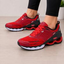 Men's Athletic Shoes For Gym, Wave Creation 20, Lightweight And Comfortable For Walking - Red/Red - View 1