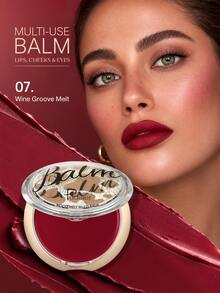 Pudaier 12色 4合1多功能彩妝膏，有色護唇膏、腮紅膏、眼影與修容膏，高顯色可疊加易暈染，防水抗汗持久，適合哥德風妝容、秋冬、萬聖節與聖誕派對造型 - #07 - 查看 1