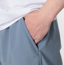 Nike Dri-Fit 舒適快乾休閒透氣直筒合身繫帶五分運動短褲 男款 藍色 - 藍色 - 查看 5