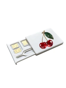 حامل بطاقة بطباعة الكرز الكريستالي، فتحة دبوس بطاقة SIM، يأتي مع دبوس بطاقة SIM. صندوق تخزين بطاقة SIM المحمول بطباعة الكرز، حامل بطاقة الهاتف، صندوق تخزين بطاقة SIM وبطاقة SD، صندوق تخزين السفر، مدمج وخفيف الوزن، مناسب للهواتف الذكية والأجهزة اللوحية والأجهزة الأخرى، يمكن تخزين بطاقات SIM/دبابيس بطاقة SIM، مثالي لتخزين بطاقات SIM الاحتياطية عند تغيير أرقام الهاتف، أيضًا هدية رائعة. مناسب لموسم العودة إلى المدرسة، موسم العودة إلى المدرسة، يوم المعلم. - متعدد الألوان - مشاهدة 14
