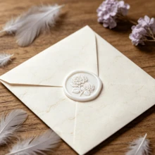 40 piezas de pegatinas de sello de cera con relieve 3D de hortensia, pegatinas de sello para sobres de invitación de boda, pegatinas de flores autoadhesivas, perfectas para invitaciones y embalaje de regalos - Hortensia blanca perlada - View 6