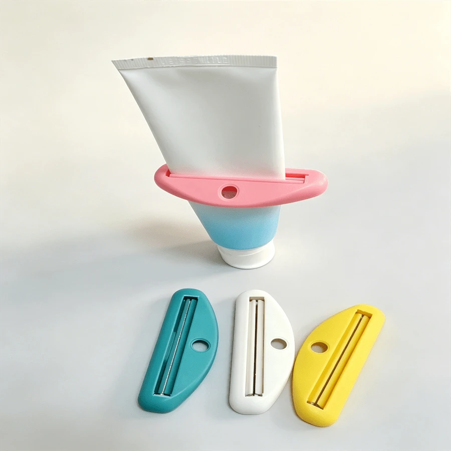 壁掛式手動牙膏擠壓器,通用夾式擠壓器適用於洗面乳與化妝品,浴室居家使用 - 懶人款擠壓器 - 查看 1