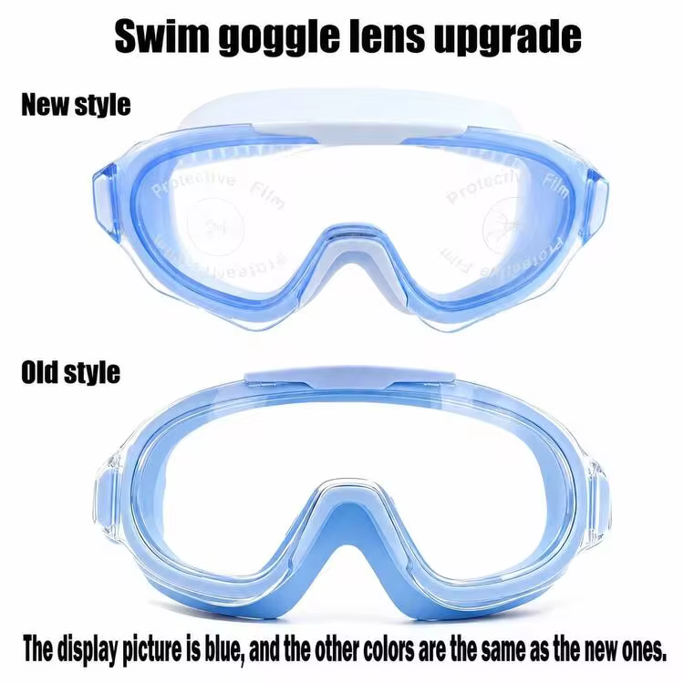 Children's Large Frame Swim Goggles Set, High Definition Vision, Adjustable Strap, Soft Fit, Includes Nose Clip And Earplugs, Suitable For Pool Swimming Training And Summer Water Activities - Pink - View 5