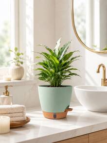 5pcs Self-Watering Planters Set, Plastic Planting Pots With Drainage Holes And Trays, Indoor/Outdoor Plant Seedling Pots - Flowerpot - View 8