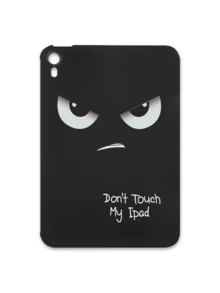 1pc Angry Tsundere Expression With "Don't Touch My " Funny Letter Slogan Print Tablet Case, Matte Black Anti-Drop Tablet Protective Cover, Quirky Personalized Tablet Accessory, Suitable For Daily Use And Gift-Giving All Year Round, Back To School, Birthday, Christmas Gift Choice, Fashionable Tablet Protective Sleeve For Home And Study - Multicolor - View 23