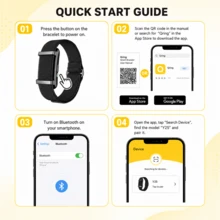 SENBONO Noua modă Smartwatch, design fără ecran, impermeabil, moduri sportive multiple, brățară de urmărire a activității, brățară inteligentă pentru monitorizarea somnului - Vizualizare 6