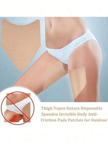 20pcs Non-Woven Fabric Thigh Anti-Chafing Patches, Suitable For Plus Size, Anti-Chafing Thigh Protection Patches, Soft And Breathable, Anti-Chafing Strips, Sweat-Proof And Invisible, Unisex, Ultra-Thin Thigh Protection Patches, Suitable For Outdoor, Travel, Running, Hiking, Fitness And Daily Wear, Lightweight And Comfortable Thigh Anti-Chafing Patches, Skin-Friendly And Easy To Apply, Perfect Match For Skirts, Shorts And Dresses - A - View 5