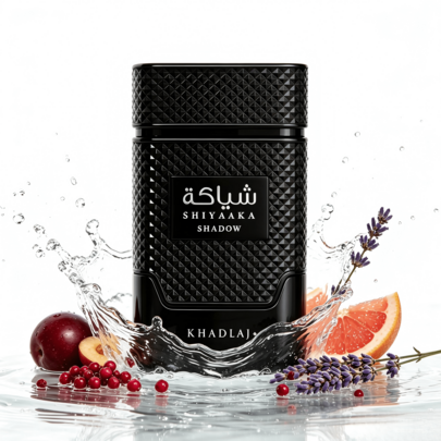 Khadlaj عطر خضلاج شياكة شادو، حار، خشبي، فاكهي، ترابي، رذاذ عطر مركز طويل الأمد للجنسين، 3.4 أونصة / 100 مل