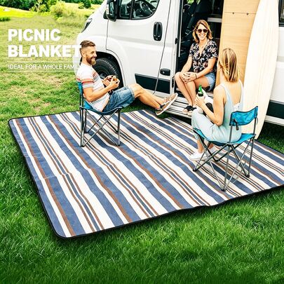 Waterproof Sandproof Beach Blanket Picnic Outdoor Mat Rug Extra Large Foldable Sand Free Big Giant XL Towel Car Essential Roadtrip Gadget Rv Accessories Gear Must Have Hiking Item Necessities