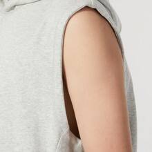 Nike Jordan Dri-FIT Sport 純色透氣速乾針織連帽無袖T卹背心 男款 麻灰 - 麻灰 - 查看 6