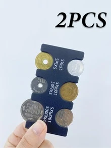 2/1個日式零錢包迷你錢包，便攜小零錢袋，貨幣收納袋，旅行必備，透明卡夾，中性款可愛小錢包 - 彩色 - 查看 17