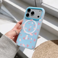 [24h Shipping From DE/FR/ES]Apple 11-17 Phone Case - Cute Cat Hearts New Jelly Style For IPhone 17 Pro Max/16 Pro/15/14 Plus Holiday Gifts 13 For Men And Women Compatible With Magsafe Supports Wireless Charging Comfortable To Touch Phone Case Gift For Women Men Birthday Present - 1 Piece Of Picture Color - View 9