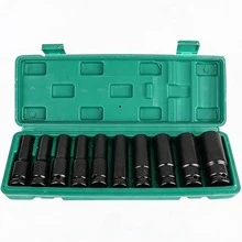 10 Pcs 1/2" Drive Impact Socket Set, Metric 8-24mm Socket Set With Storage Case, 6 Point, For Auto Repairing And Household - 10 PCS - View 9