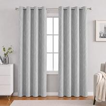 NOSBEI 1pc High Density Silver Foil Meteor Blackout Curtains With Grommets, Sun Protection Finished Curtains, Modern Luxury Decorative Curtain Fabric, Suitable For Living Room, Bay Window And Home - Light Gray - Hot Silver Meteor - View 3