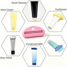 壁掛式手動牙膏擠壓器，通用夾式擠壓器適用於洗面乳與化妝品，浴室居家使用 - 懶人款擠壓器 - 查看 5