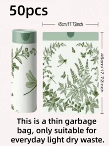 100/50/10pcs Drawstring Trash Bags, Heavy Duty Large Size, Multi-Purpose High Density Polyethylene Disposable Mosquito Repellent Trash Bags, Suitable For Kitchen, Bathroom, Bedroom, Living Room And Toilet - Mugwort - View 10