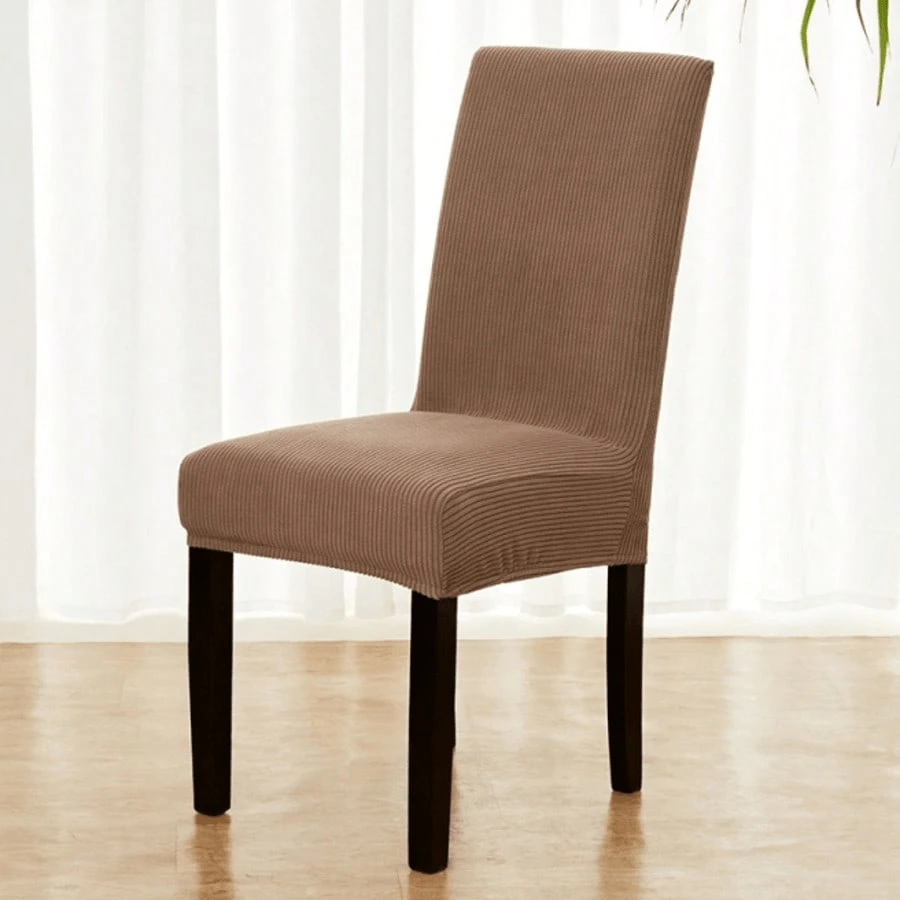 1/4pcs Solid Color Dining Chair Cover, Elastic Full Chair Protector Slipcover, Suitable For Kitchen, Wedding, Party, All Seasons