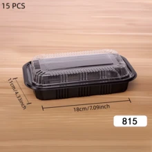 10/15 PIEZAS Contenedores de Alimentos Rectangulares Multicolor con Tapas Transparentes - Gran Capacidad, a Prueba de Fugas y Apilables, Adecuados para Bandejas de Queso, Aperitivos, Verduras - Cajas para Llevar Bandejas de Frutas Adecuadas para Cenas, Cumpleaños y Festivales - Multicolor - Ver 34