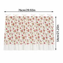 Floral Oven Door Curtain With Ruffle Trim, Farmhouse Tie-On Stove Handle Cover, Decorative Kitchen Oven Dust Curtain For Home Decor,30 X 21.3 Inches - Multicolor - View 4