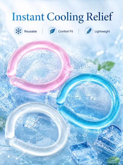 Summer Cooling Neck Ring Ice Pack, Wearable Hanging Ice Neck Sleeve Cold Compress, Reusable Frozen Gel Neck Cooling Tube, Unisex Cooling Collar/Outdoor Sports/Camping/Vacation/Back To School/Beach Travel/Relieve High Temperature/Other Cooling Tools