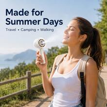 Zechuan Portable Misting Fan, 4000mAh USB Rechargeable Handheld Spray Fan With 50ml Water Tank, 4 Speeds Foldable Mini Personal Cooling Fan For Travel, Beach, Office, Camping & Outdoor,Back-To-School Essential, Classroom Supply, School Supply - 米色 - 查看 4