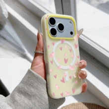 [24h Shipping From DE/FR/ES]Apple 11-17 Phone Case - Cute Cat Hearts New Jelly Style For IPhone 17 Pro Max/16 Pro/15/14 Plus Holiday Gifts 13 For Men And Women Compatible With Magsafe Supports Wireless Charging Comfortable To Touch Phone Case Gift For Women Men Birthday Present - 1 Piece Of Picture Color - View 7