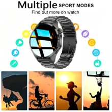 Unisex Smartwatch: Wireless Calling, Multiple Sports Modes, Remote Camera Control; Compatible With Android And IOS; USB Charging; Alloy Case With Silicone Strap; Modern Style; High-Definition Display; Perfect Gift For Men, Women, Partners Or Parents - View 7