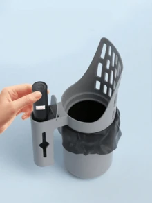 Detachable All-In-One Litter Scoop, Large Capacity Home Poop Shovel, Cat And Small Dog Special Cleaning Tool, Integrated Cat Litter Scoop, Plastic Cat Litter Scoop, Trash Can Cat Litter Scoop, Household Cat Litter Scoop With Garbage Bags. - Multicolor - View 6