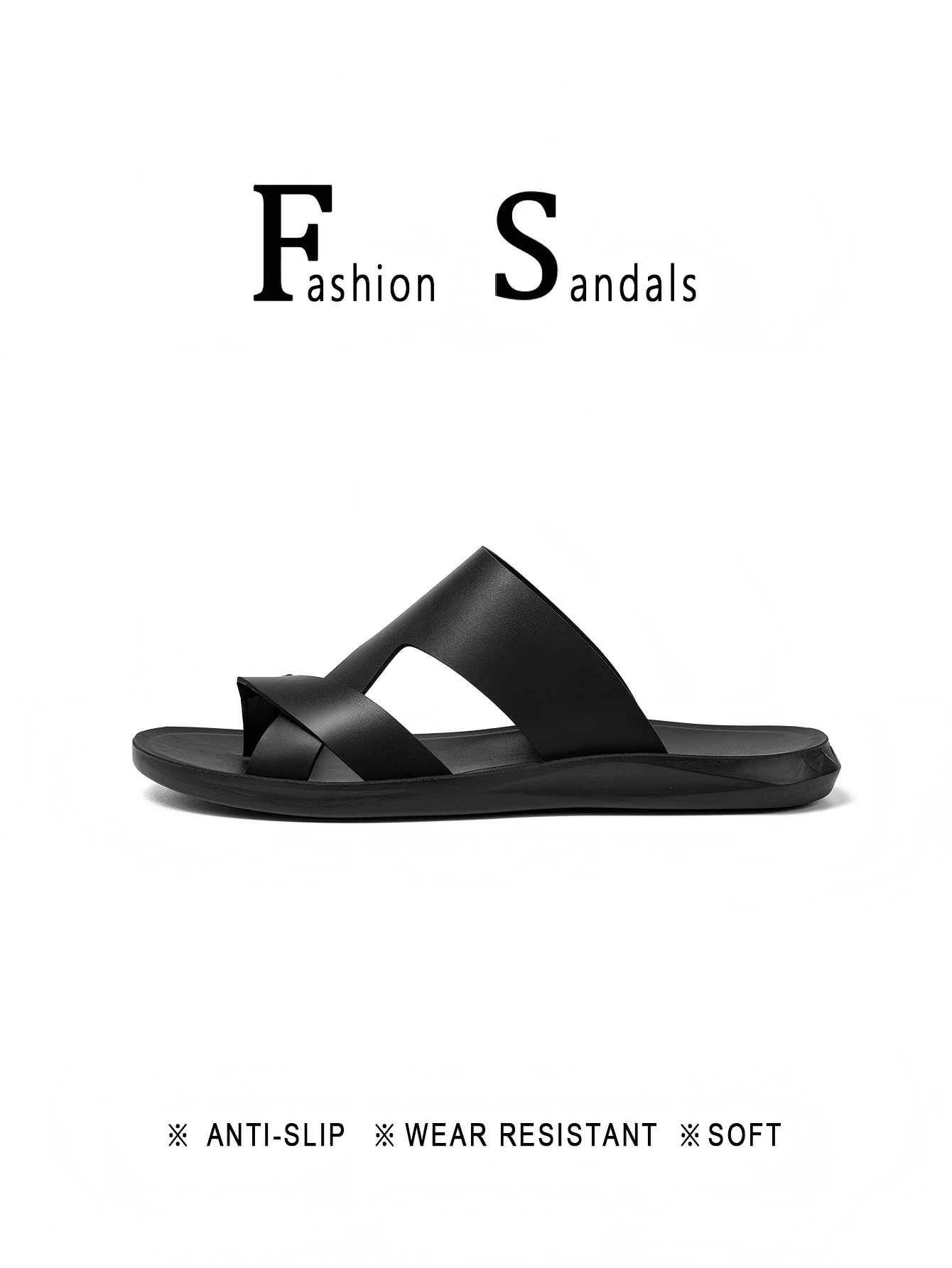 New Men's Versatile Toe-Post Cross-Strap Slide Sandals For Daily Beach Casual Wear