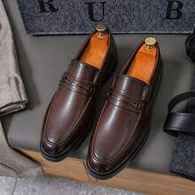 ZCZ New Men British Style Fashion Formal Leather Shoes - Brown - View 9