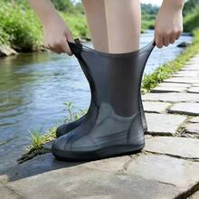 1 Pair High Elasticity Silicone Waterproof Shoe Covers, Reusable Anti-Slip Rain Shoe Covers, Thickened Wear-Resistant High Elasticity Silicone Material, Sealed Waterproof, Rainwater Won't Seep Into Shoes, Anti-Slip On Wet Surfaces, Unisex, Suitable For Rainy Day Commuting, Outdoor Hiking, Cycling, Driving, Fishing, Rainy And Muddy Environments, Easy To Clean Shoe Covers Compatible With Most Shoes And Boots, Foldable And Portable, Easily Fits In Pockets And Backpacks, Ideal Gift For Outdoor Enthusiasts - Multicolor - View 6