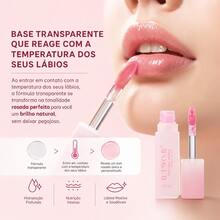 B.TWO.B Óleo Labial Mágico Com Cor Inteligente Reativa À Temperatura, Hidrata Profundamente E Nutre A Pele Labial, Volumiza Os Lábios Deixando-os Cheios E Macios, Brilho Intenso, Longa Duração 24 Horas À Prova D'Água Sem Transferência - BTB-167 - Visão 4