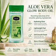 Glow Aloe Vera Body Oil 200ml, Melembapkan & Memperbaiki Kulit Kusam, Ekstrak Lidah Buaya Premium, Tekstur Ringan dan Halus, Perawatan Tubuh di Rumah Pagi dan Malam, Untuk Semua Jenis Kulit, Cocok Untuk Pria dan Wanita di Semua Musim - lidah buaya - View 1