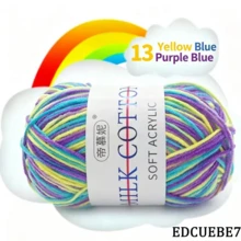 EDCUEBE7 1/10pcs Soft Warm Gradient Yarn - 3 Acrylic Blend, Perfect For Knitting Sweaters, Scarves, Socks And Gloves - [Sweater Socks Warm Yarn] - 3 Gradient Colors - View 26