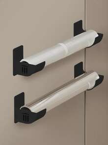 6pcs Wall-Mounted Trash Bag Holder, Adjustable Angle, Suitable For Storing Trash Bags, Umbrellas, Shelves, Wall Racks, Curtain Rods, Rolling Pins, Plastic Wrap, Aluminum Foil, Plastic Storage Boxes, Etc., Suitable For Home, Kitchen, Storage Baskets, Restaurants, Hotels, Etc., Perfect Gift For Mother, Available In 6/4/2/1pc - Multicolor - View 3