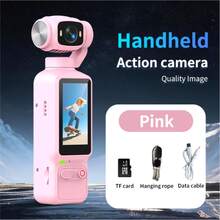 4K 高畫質口袋相機，配備 1.97 吋螢幕、180° 手動可調翻轉鏡頭、內建補光燈 - 支援 4K 影片錄製，附 32GB 記憶卡、1800mAh 電池、USB-C 充電、自動對焦，適合戶外運動與影片錄製 - 查看 10